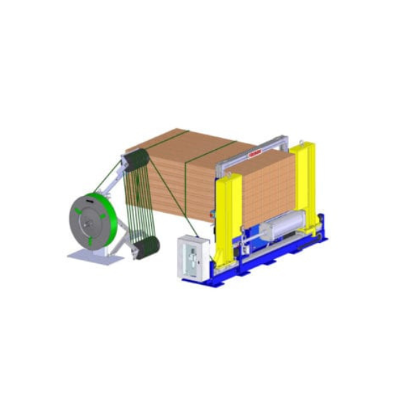 Automated strapping machine for lumber