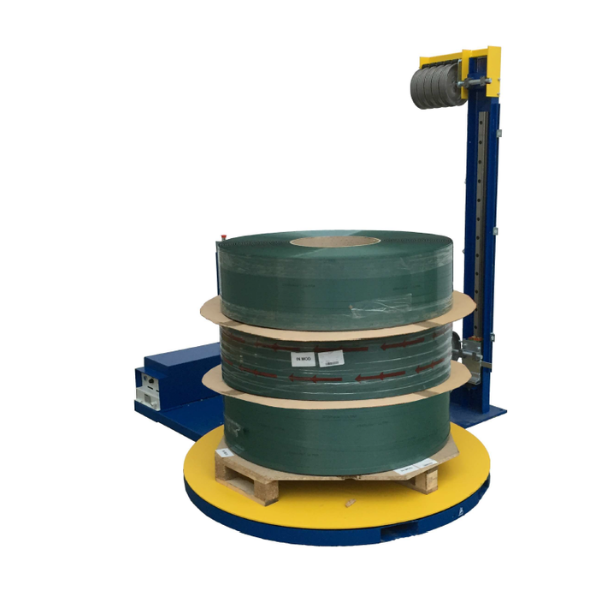 FROMM HAJ13 automated jumbo strap dispenser turntable system